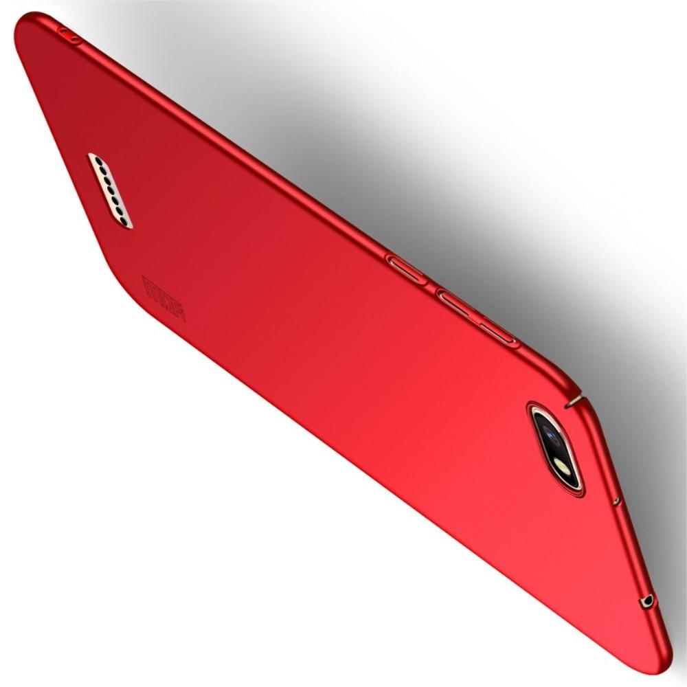 Ультратонкий Матовый Кейс Пластиковый Накладка Чехол для Xiaomi Redmi 6A Красный