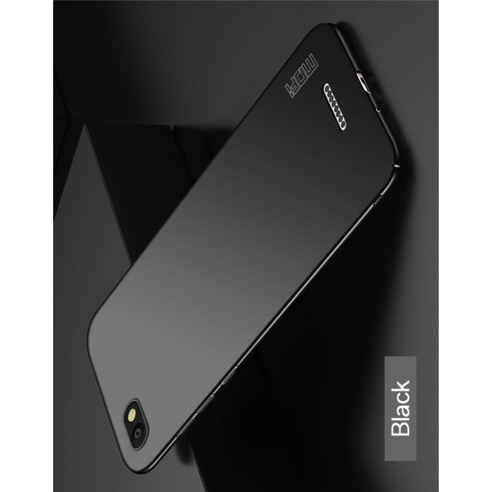 Ультратонкий Матовый Кейс Пластиковый Накладка Чехол для Xiaomi Redmi 6A Черный