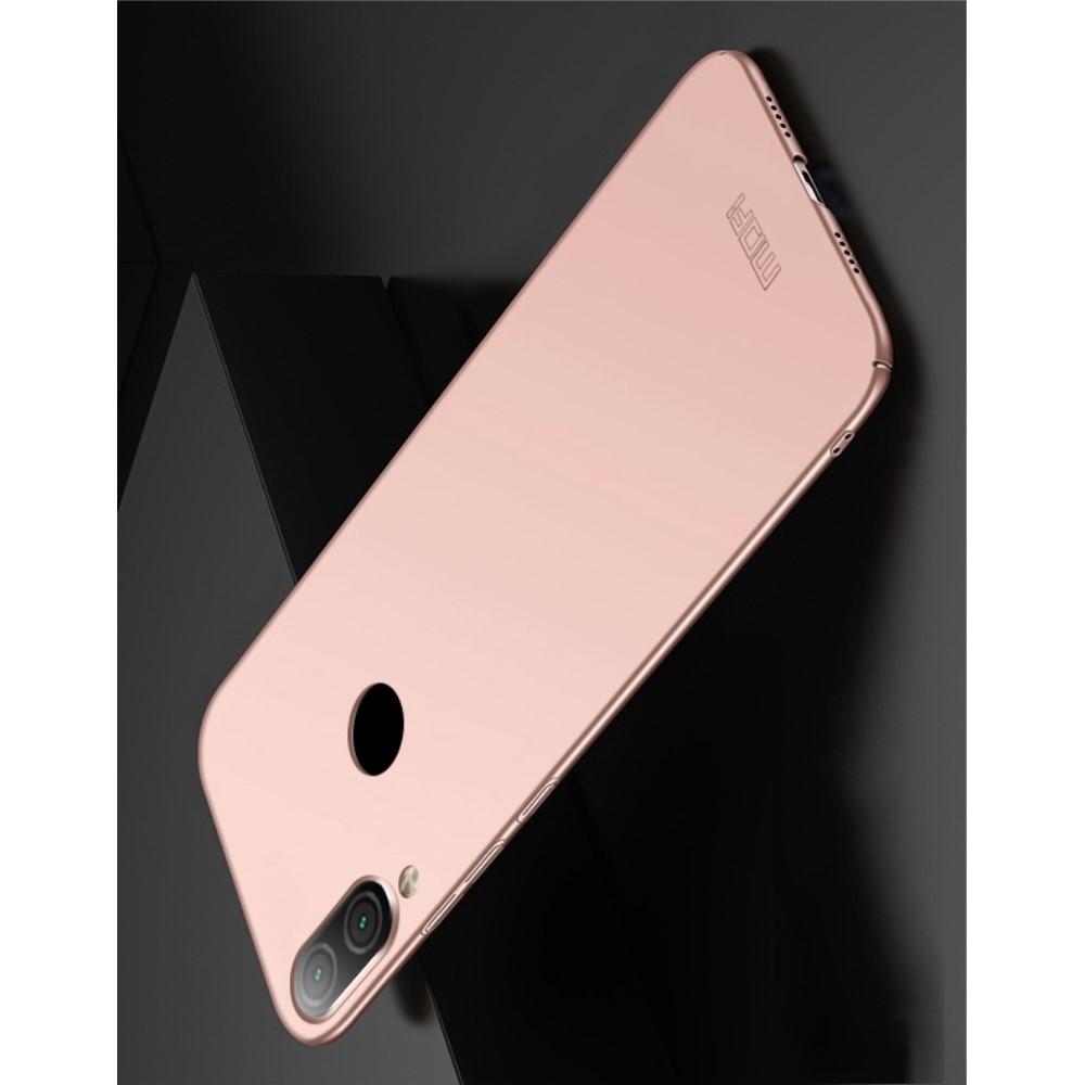 Ультратонкий Матовый Кейс Пластиковый Накладка Чехол для Xiaomi Redmi 7 Розовое Золото