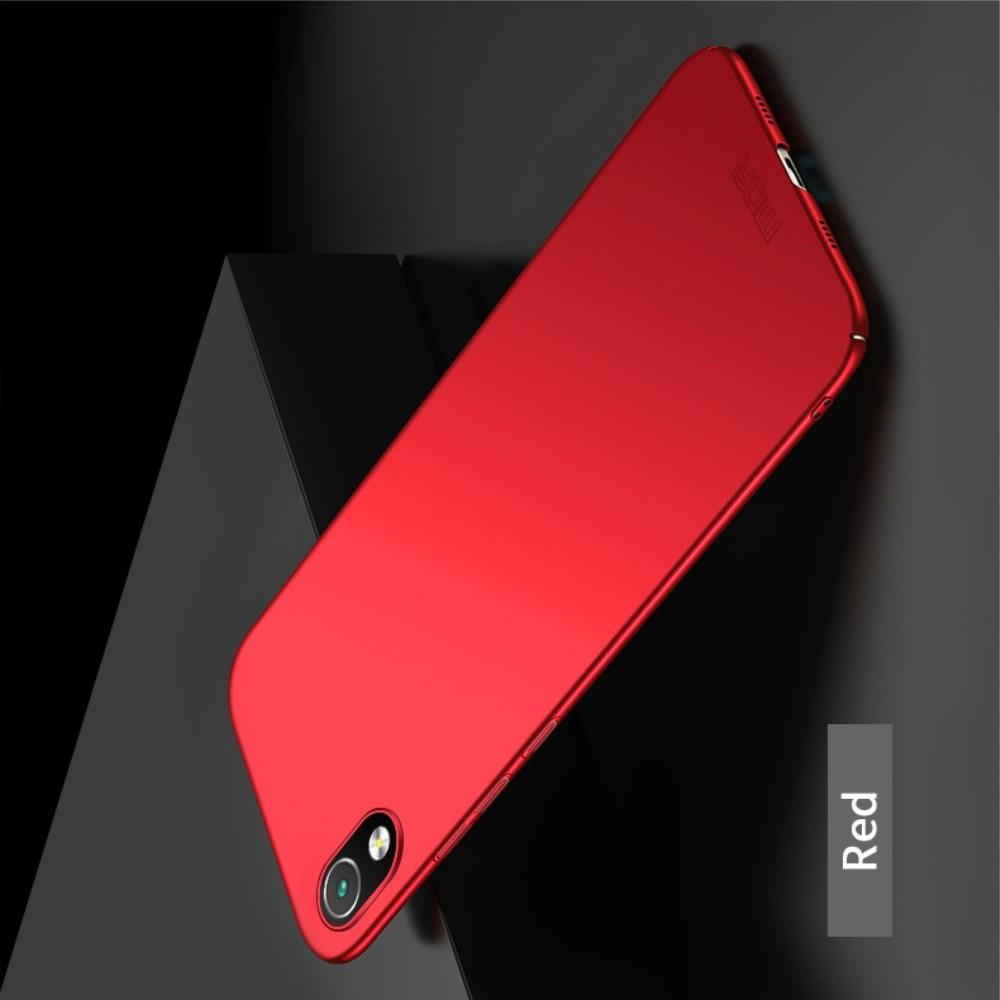 Ультратонкий Матовый Кейс Пластиковый Накладка Чехол для Xiaomi Redmi 7A Красный
