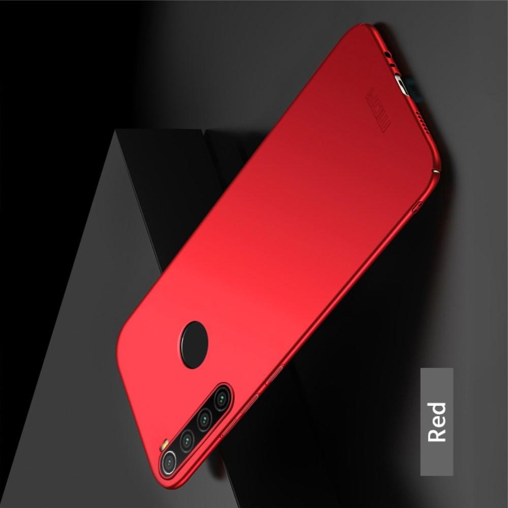 Ультратонкий Матовый Кейс Пластиковый Накладка Чехол для Xiaomi Redmi Note 8 Красный