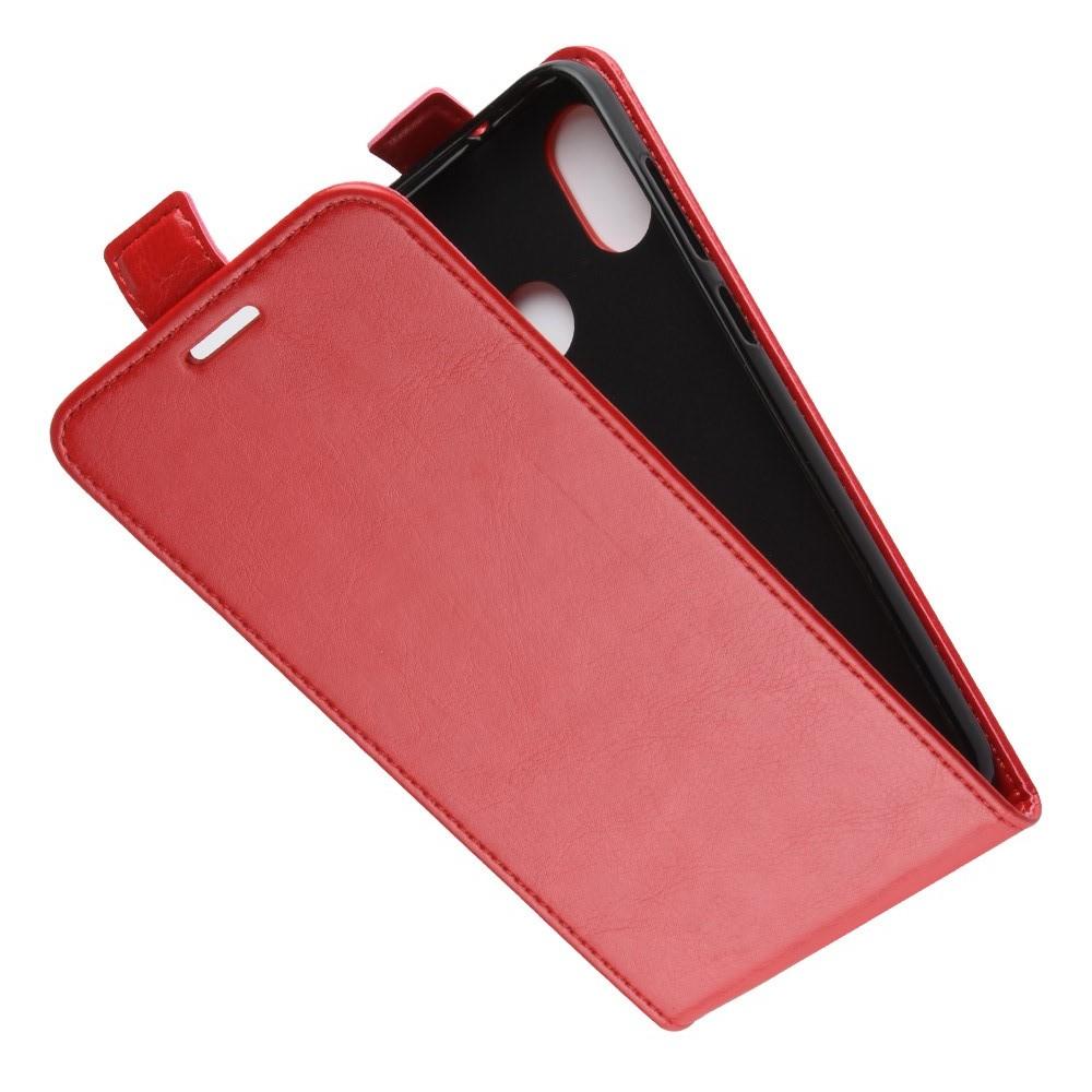 Вертикальный флип чехол книжка с откидыванием вниз для HTC U12 life - Красный