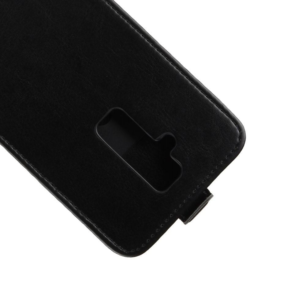 Вертикальный флип чехол книжка с откидыванием вниз для Huawei Mate 20 Lite - Черный