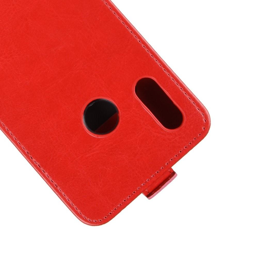 Вертикальный флип чехол книжка с откидыванием вниз для Huawei P smart+ / Nova 3i - Красный