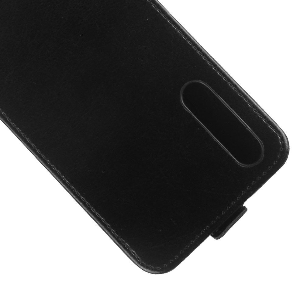 Вертикальный флип чехол книжка с откидыванием вниз для Huawei P20 Pro - Черный