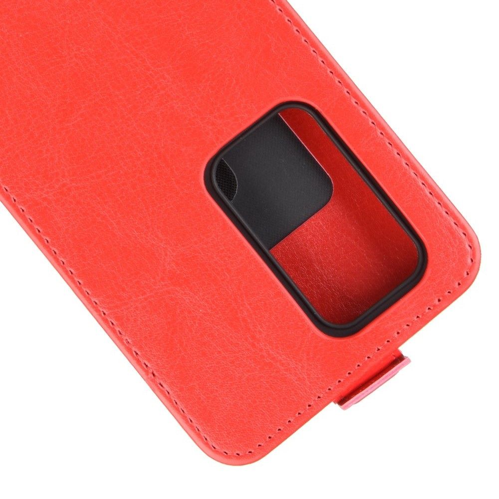 Вертикальный флип чехол книжка с откидыванием вниз для Huawei P40 - Красный