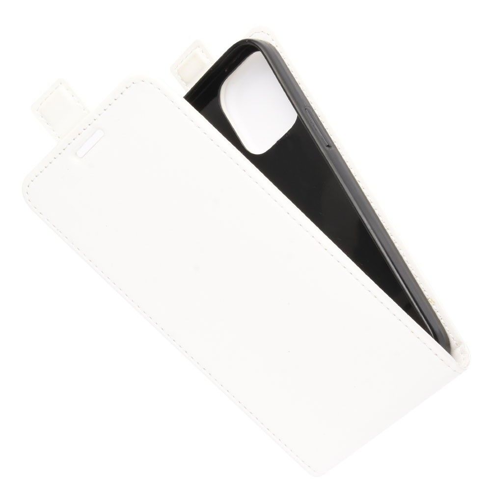 Вертикальный флип чехол книжка с откидыванием вниз для iPhone 12 mini - Белый