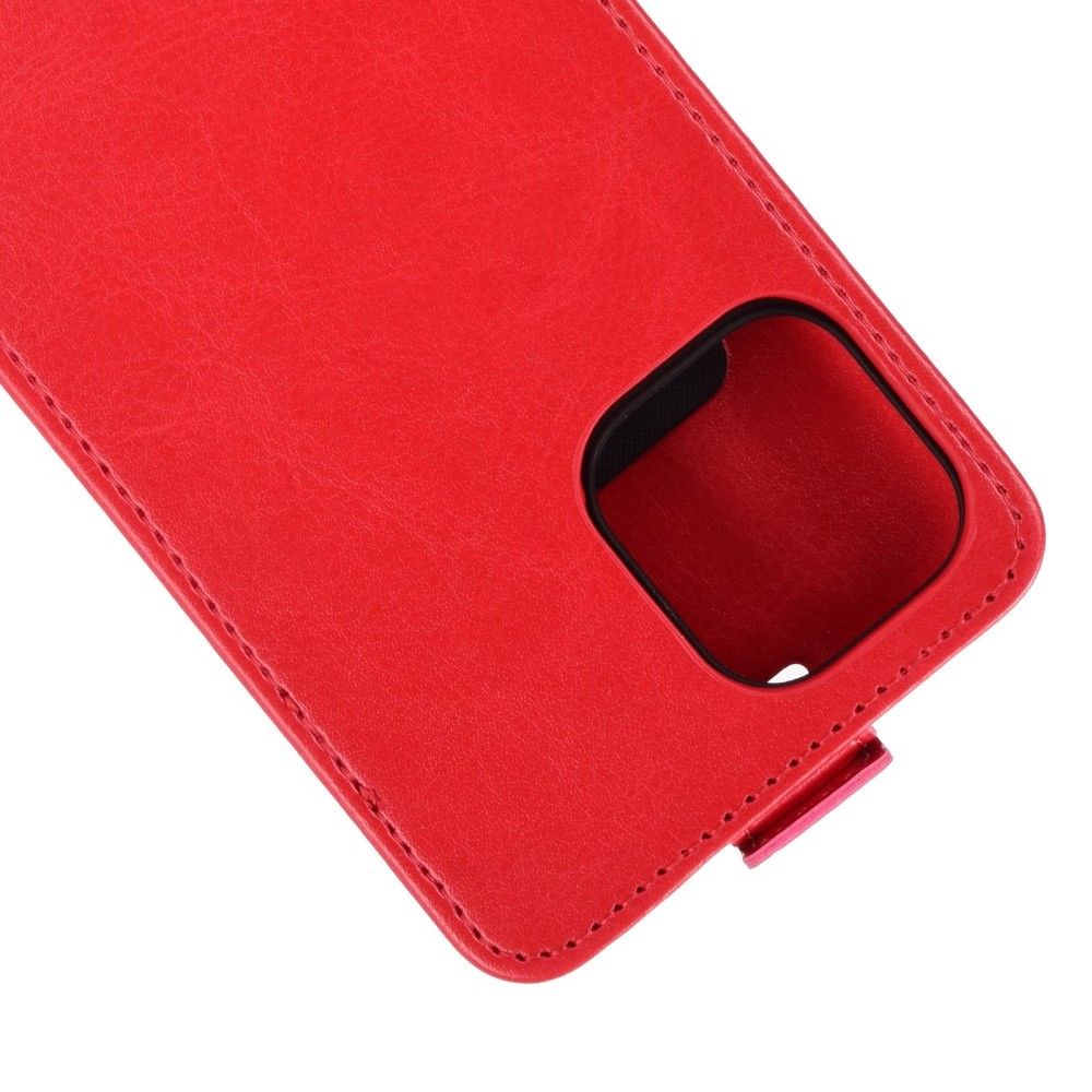 Вертикальный флип чехол книжка с откидыванием вниз для iPhone 12 Pro Max - Красный