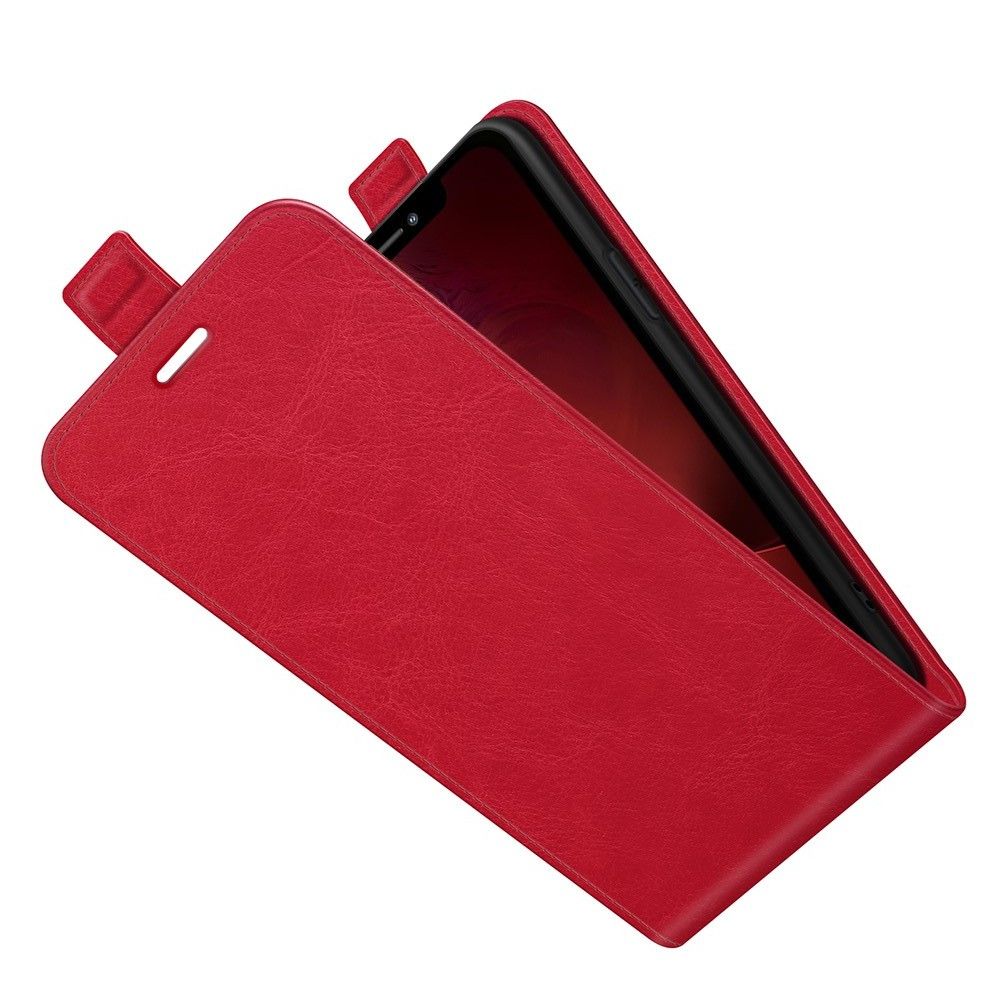 Вертикальный флип чехол книжка с откидыванием вниз для iPhone 13 mini - Красный