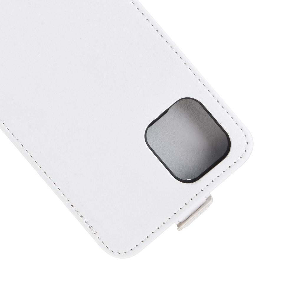 Вертикальный флип чехол книжка с откидыванием вниз для iPhone 11 Pro - Белый