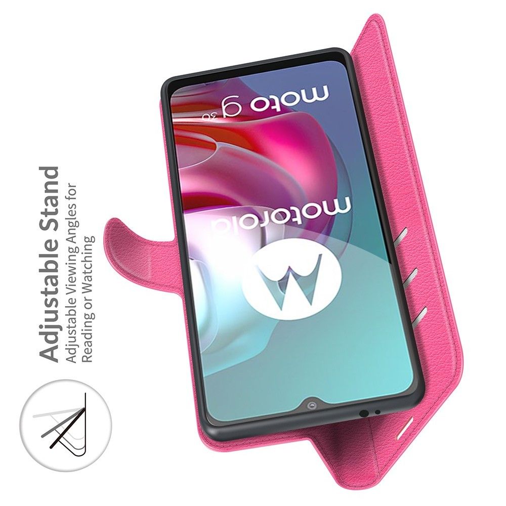 Вертикальный флип чехол книжка с откидыванием вниз для LENOVO K13 Note / Moto G30 - Розовый