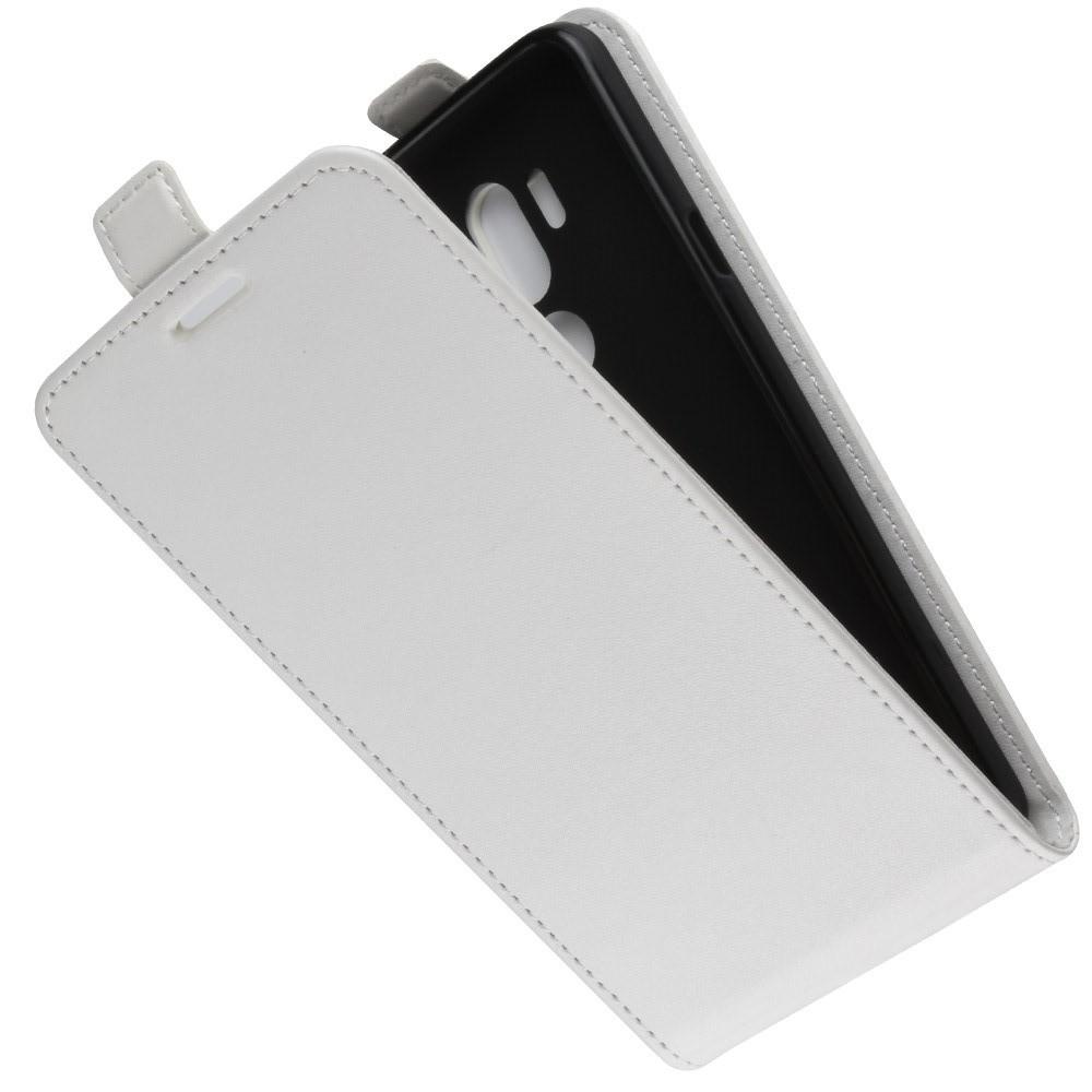 Вертикальный флип чехол книжка с откидыванием вниз для LG G7 ThinQ - Белый