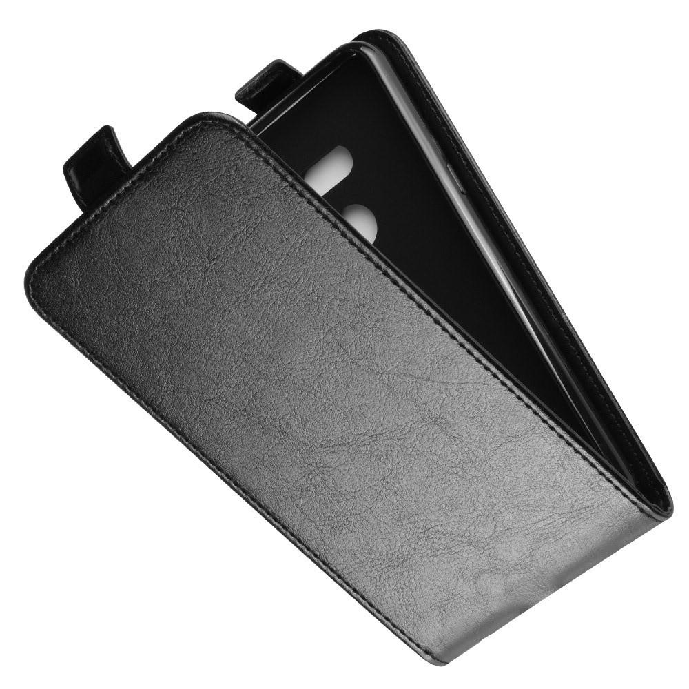 Вертикальный флип чехол книжка с откидыванием вниз для LG G8 ThinQ - Черный