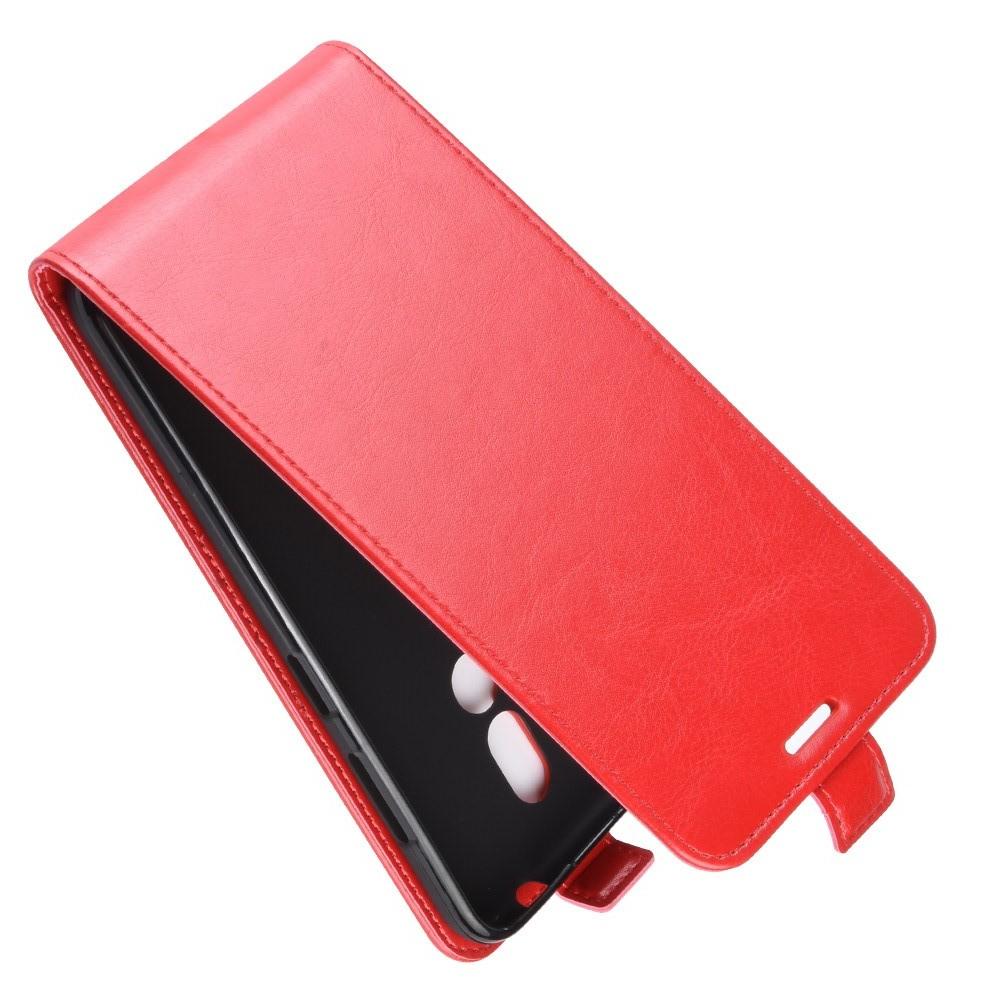 Вертикальный флип чехол книжка с откидыванием вниз для Nokia 3.2 - Красный