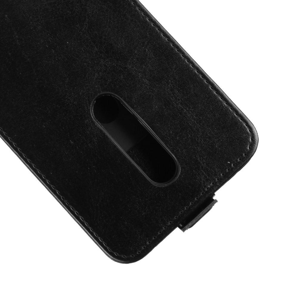 Вертикальный флип чехол книжка с откидыванием вниз для OnePlus 7 Pro - Черный