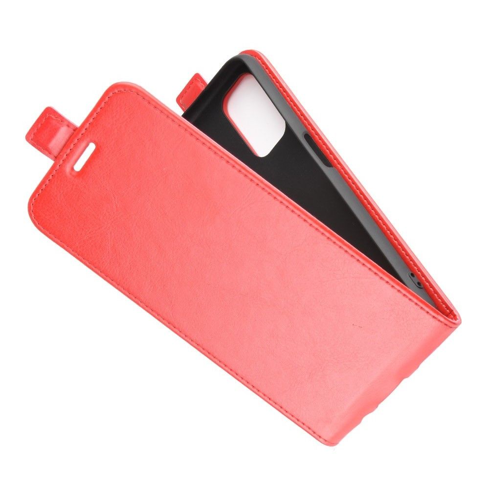 Вертикальный флип чехол книжка с откидыванием вниз для Oppo A72 - Красный
