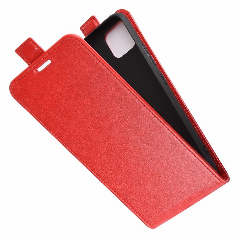 Вертикальный флип чехол книжка с откидыванием вниз для Realme C11 - Красный
