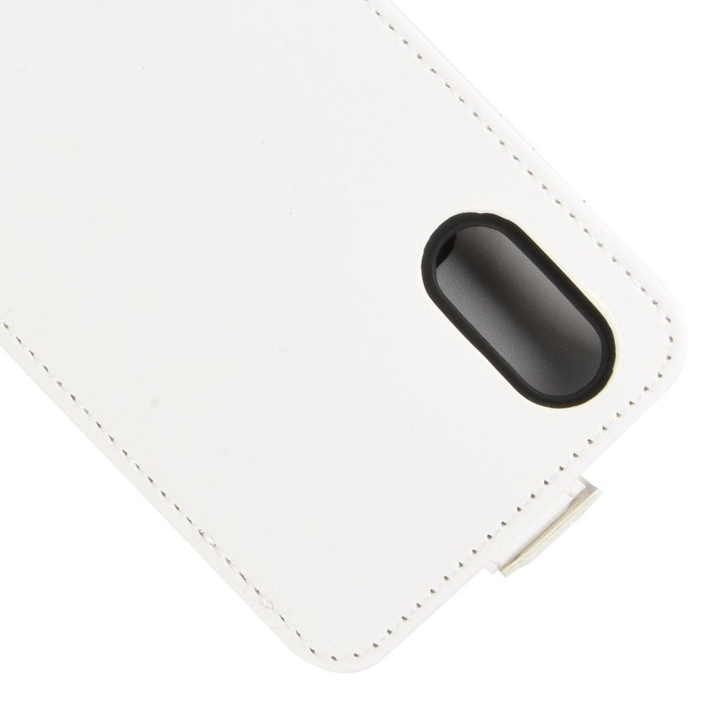 Вертикальный флип чехол книжка с откидыванием вниз для Samsung Galaxy A01 - Белый