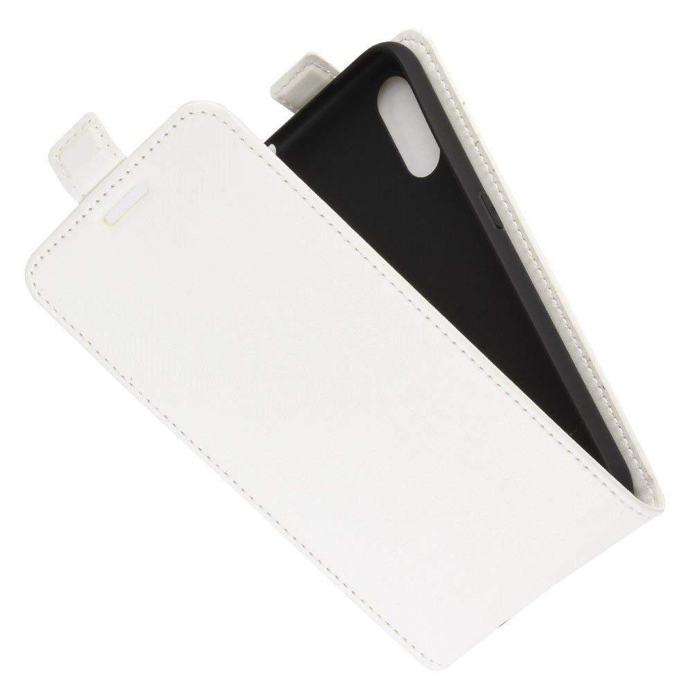 Вертикальный флип чехол книжка с откидыванием вниз для Samsung Galaxy A01 - Белый