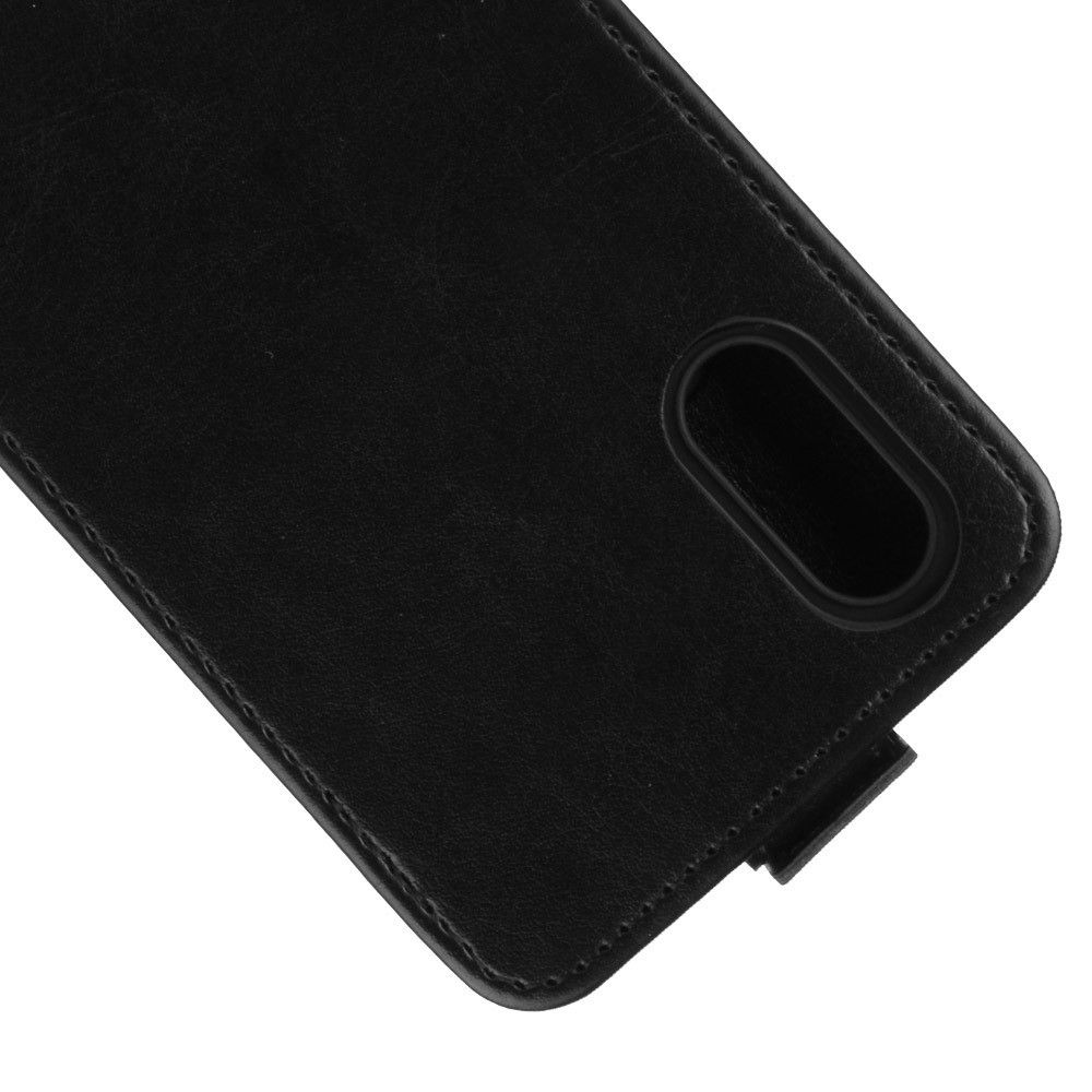 Вертикальный флип чехол книжка с откидыванием вниз для Samsung Galaxy A01 - Черный