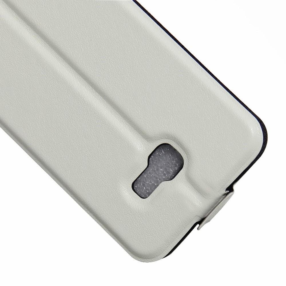 Вертикальный флип чехол книжка с откидыванием вниз для Samsung Galaxy A5 2017 SM-A520F - Белый