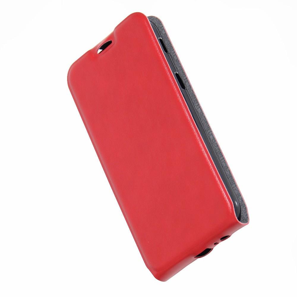Вертикальный флип чехол книжка с откидыванием вниз для Samsung Galaxy A5 2017 SM-A520F - Красный