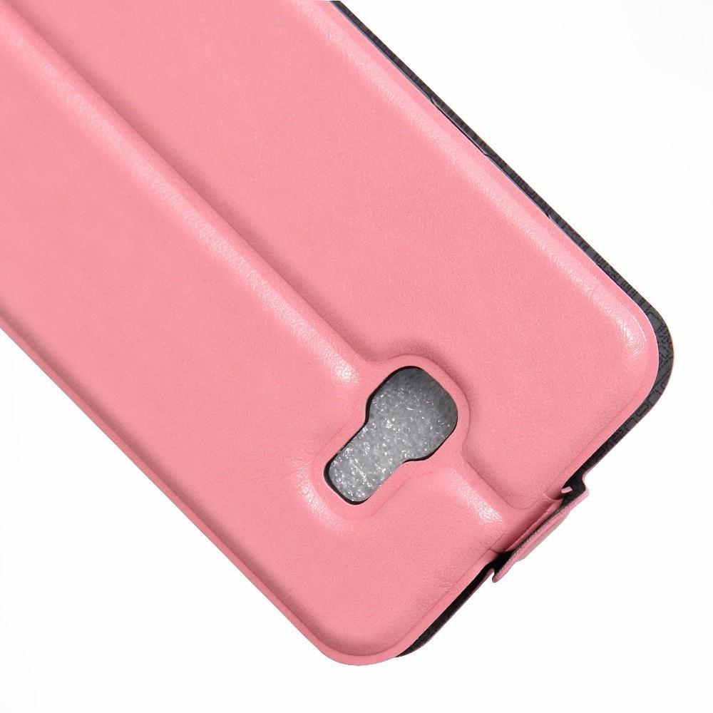 Вертикальный флип чехол книжка с откидыванием вниз для Samsung Galaxy A5 2017 SM-A520F - Розовый
