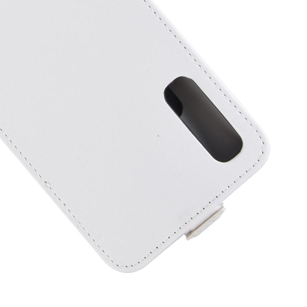 Вертикальный флип чехол книжка с откидыванием вниз для Samsung Galaxy A50 - Белый