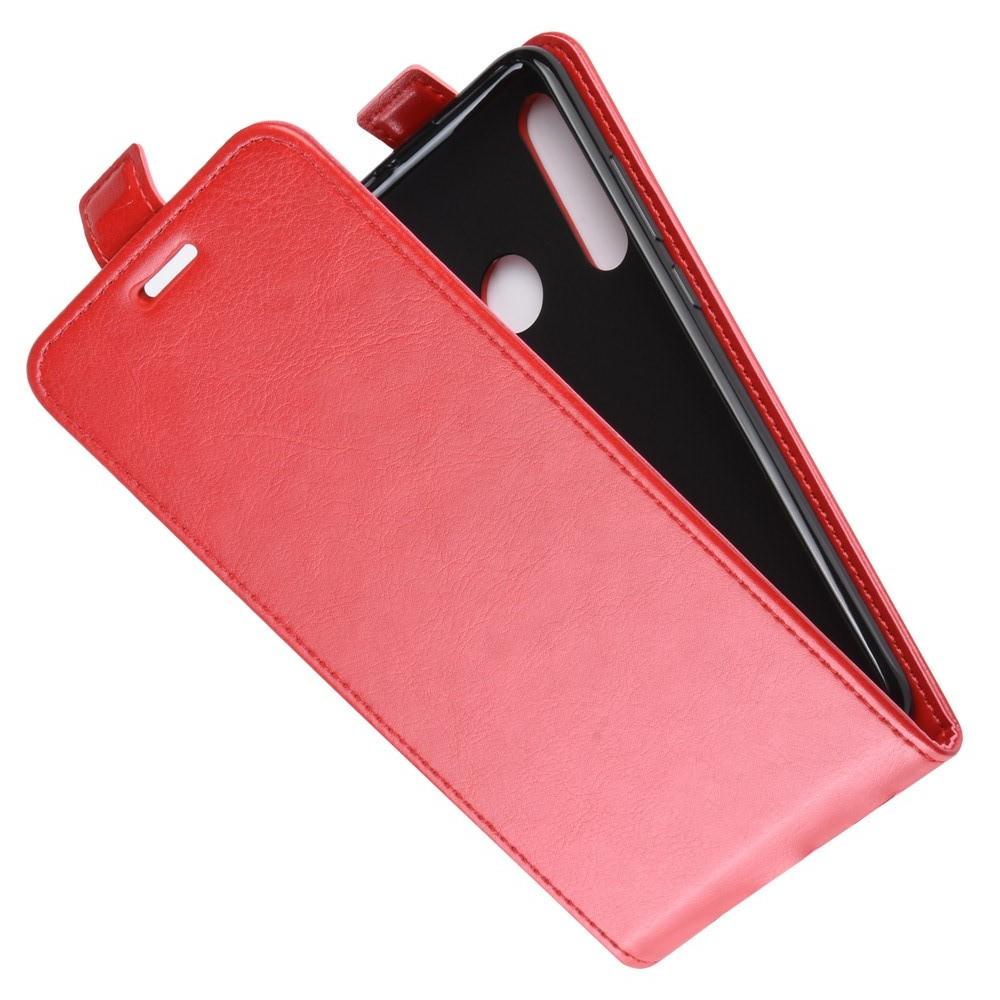 Вертикальный флип чехол книжка с откидыванием вниз для Samsung Galaxy A60 - Красный