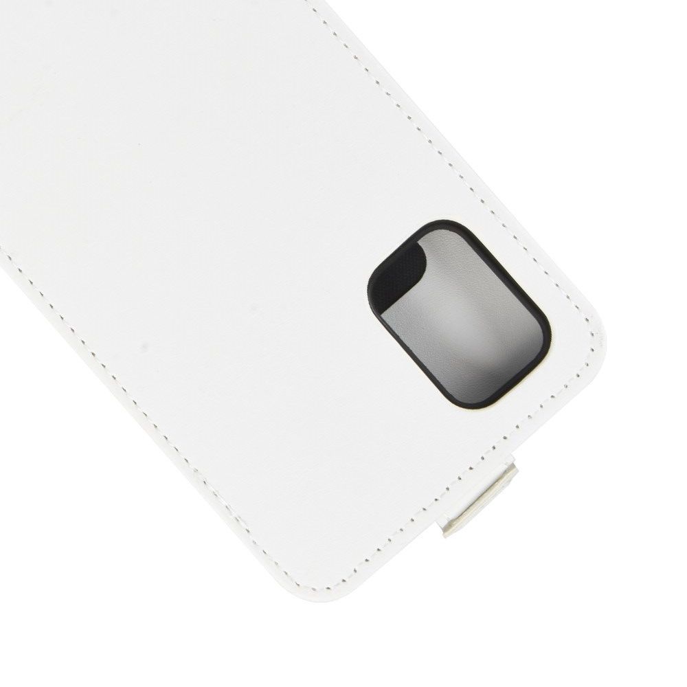 Вертикальный флип чехол книжка с откидыванием вниз для Samsung Galaxy A71 - Белый