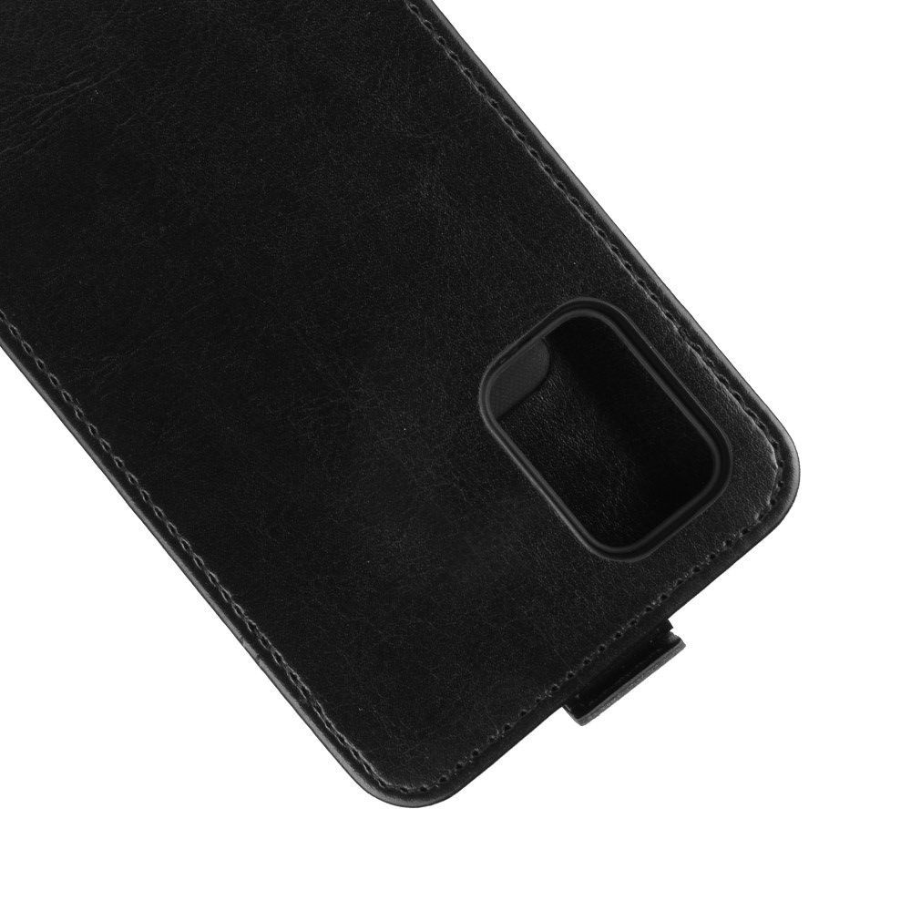 Вертикальный флип чехол книжка с откидыванием вниз для Samsung Galaxy A71 - Черный