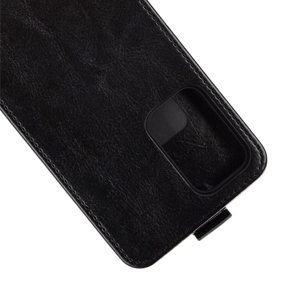 Вертикальный флип чехол книжка с откидыванием вниз для Samsung Galaxy A72 - Черный