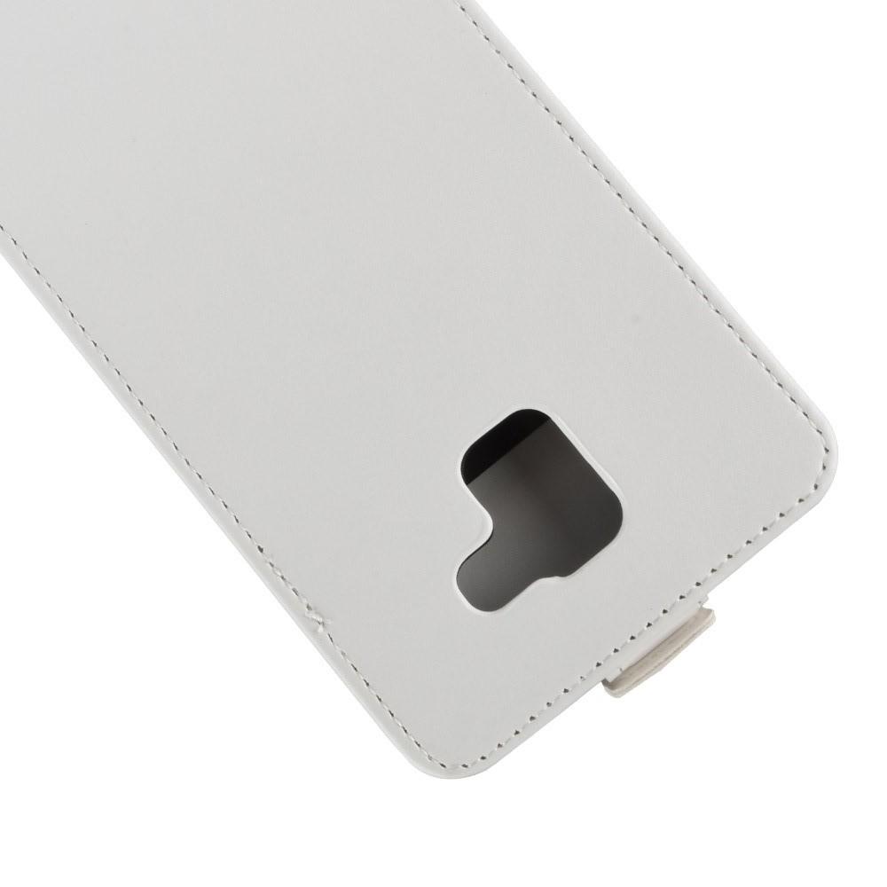 Вертикальный флип чехол книжка с откидыванием вниз для Samsung Galaxy J6 SM-J600 - Белый