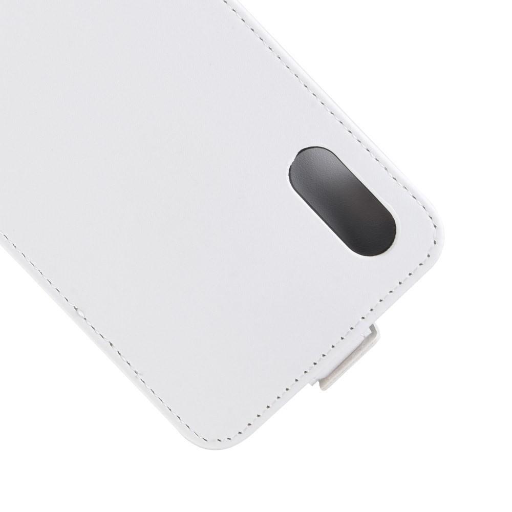 Вертикальный флип чехол книжка с откидыванием вниз для Samsung Galaxy M10 - Белый