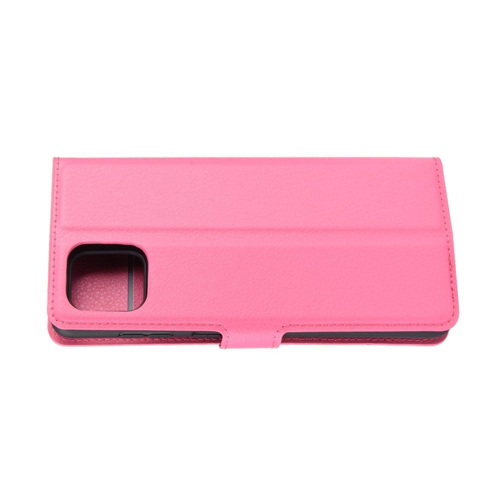 Вертикальный флип чехол книжка с откидыванием вниз для Samsung Galaxy Note 10 Lite - Розовый