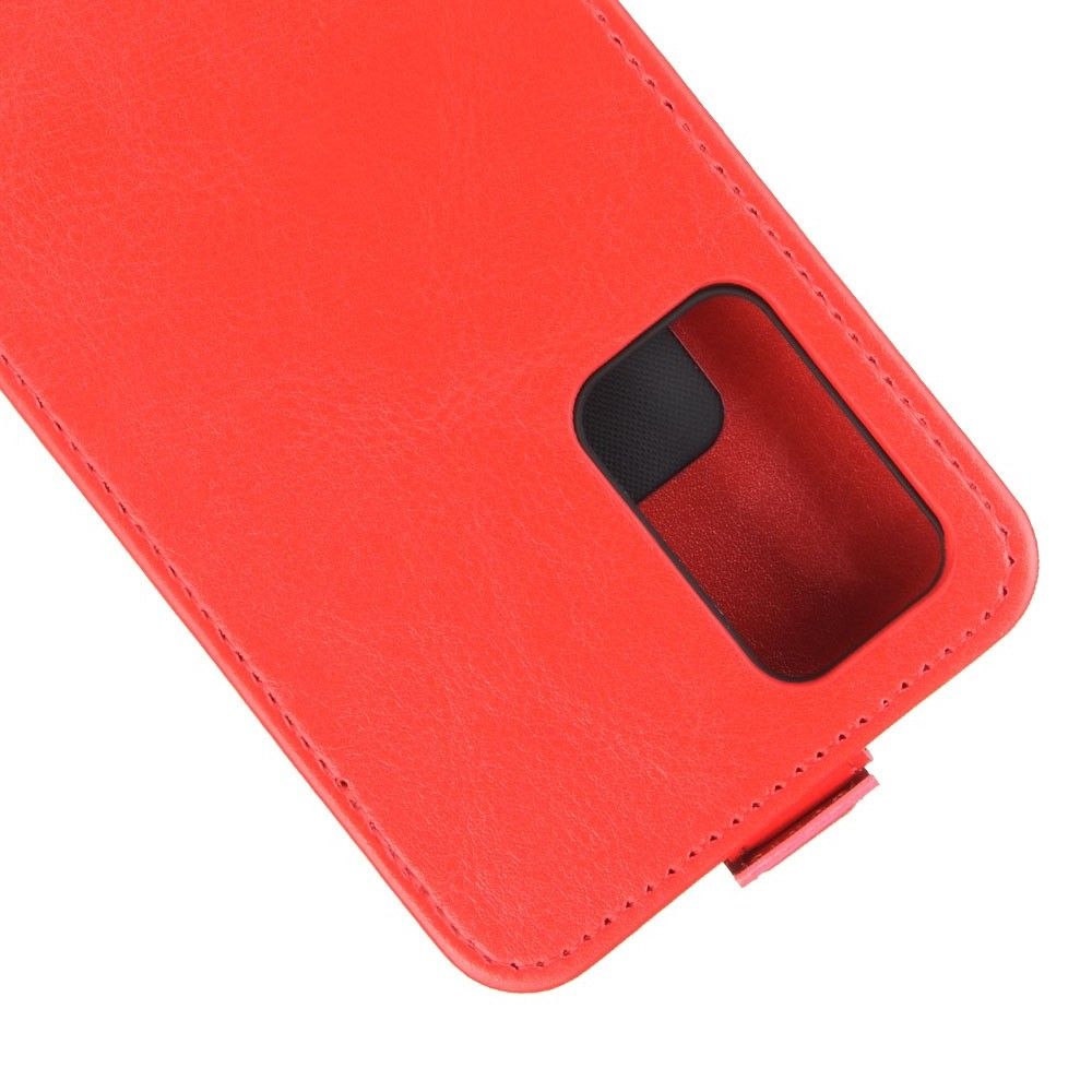 Вертикальный флип чехол книжка с откидыванием вниз для Samsung Galaxy Note 20 - Красный