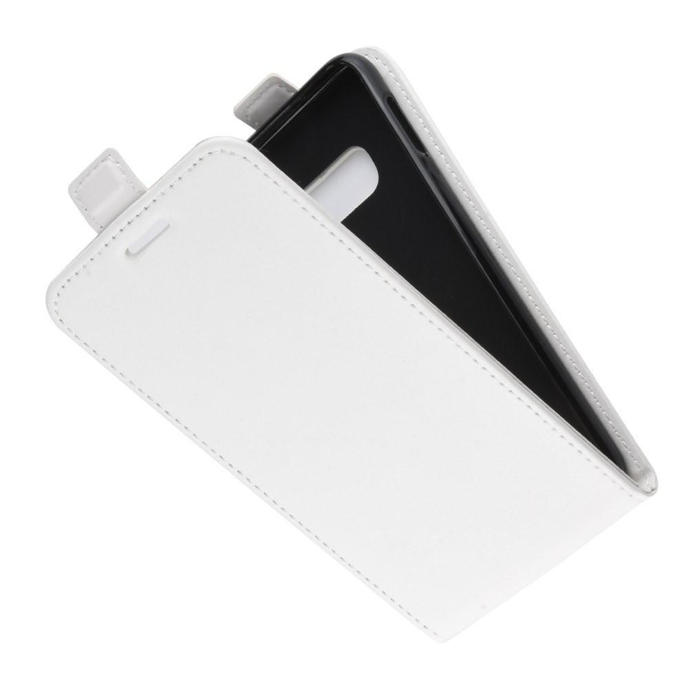 Вертикальный флип чехол книжка с откидыванием вниз для Samsung Galaxy S10e - Белый