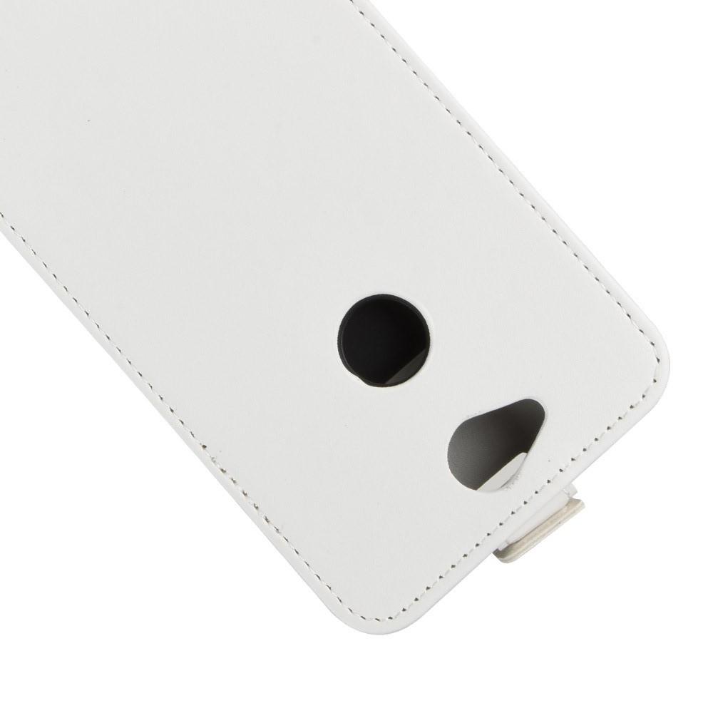 Вертикальный флип чехол книжка с откидыванием вниз для Sony Xperia XA2 - Белый
