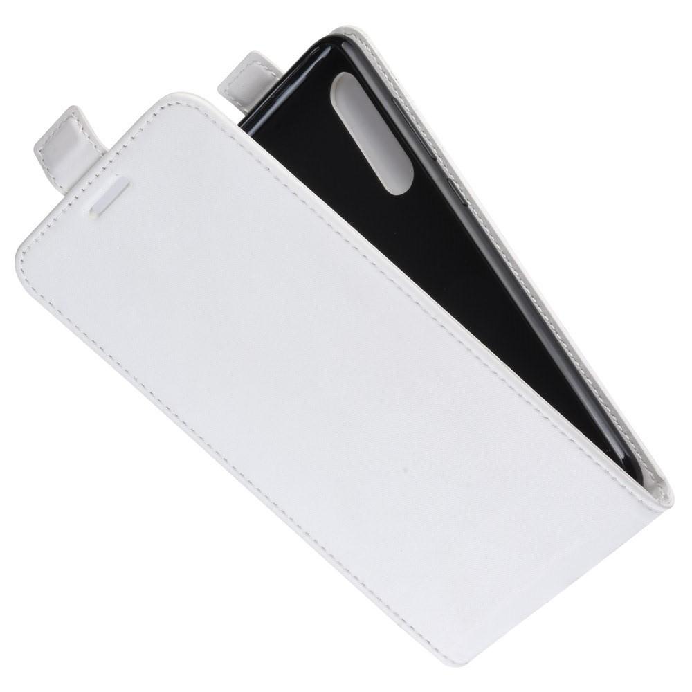 Вертикальный флип чехол книжка с откидыванием вниз для Xiaomi Mi 9 - Белый