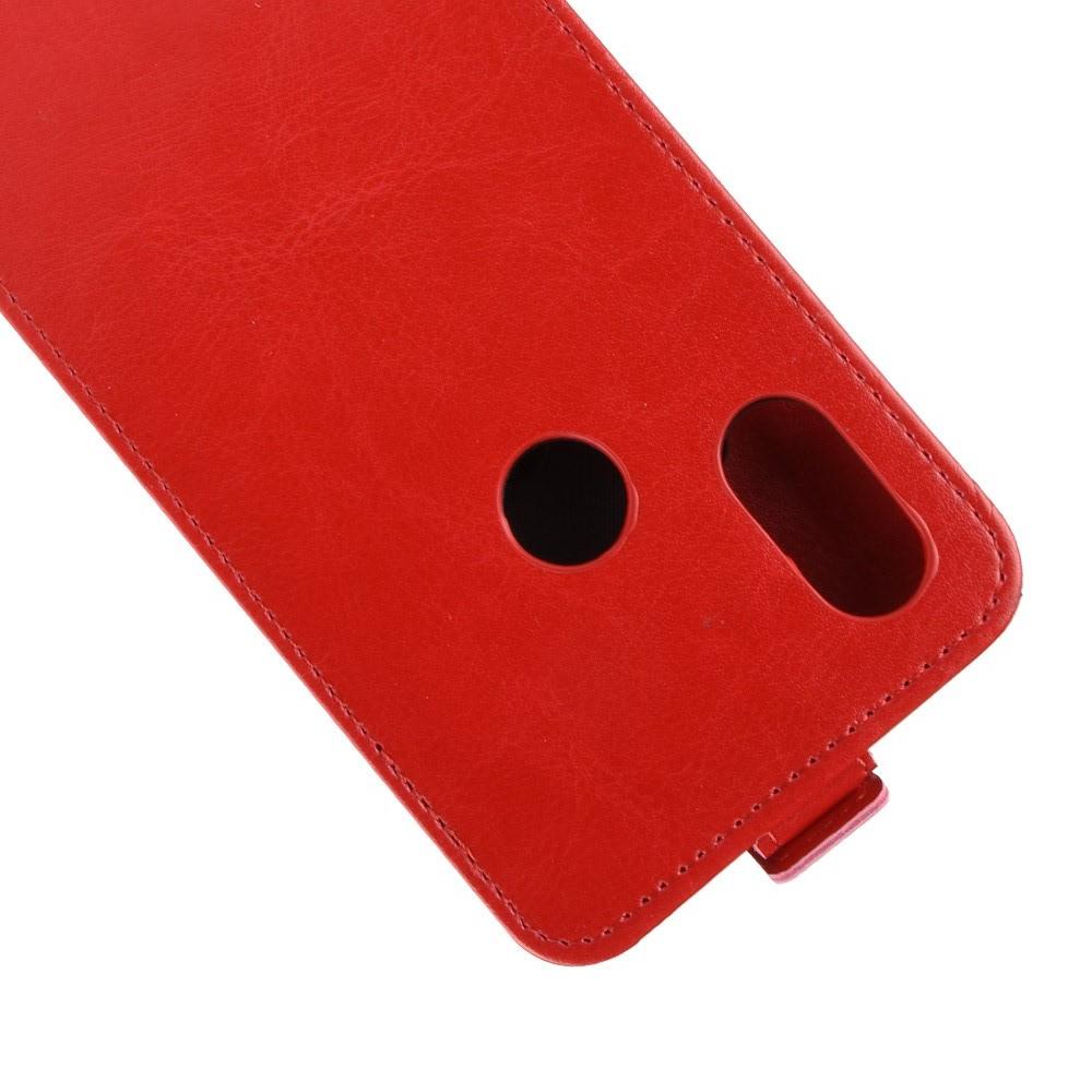 Вертикальный флип чехол книжка с откидыванием вниз для Xiaomi Mi A2 / Mi 6X - Красный