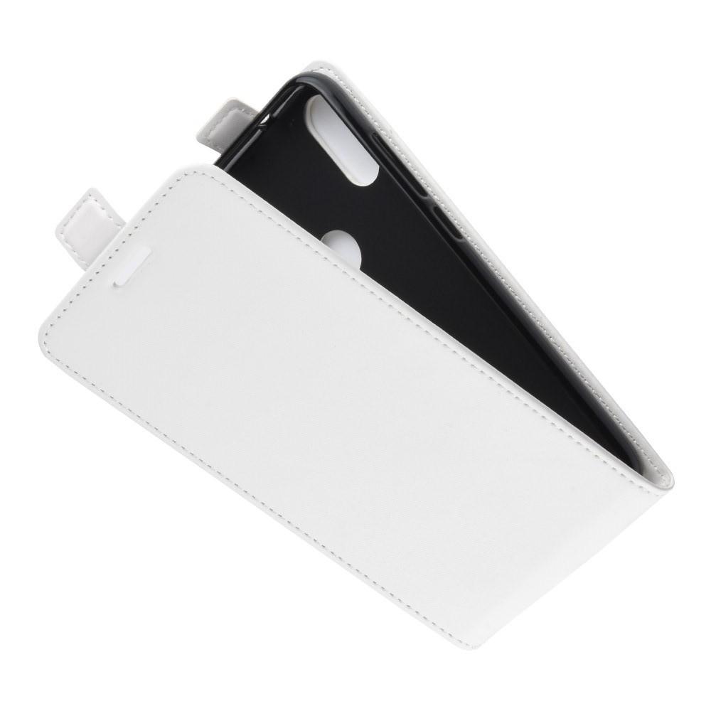 Вертикальный флип чехол книжка с откидыванием вниз для Xiaomi Mi Play - Белый