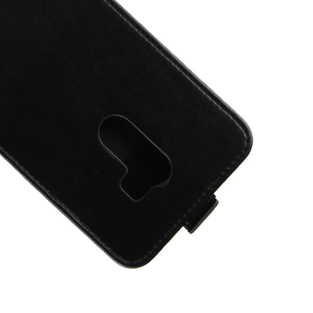 Вертикальный флип чехол книжка с откидыванием вниз для Xiaomi Pocophone F1 - Черный