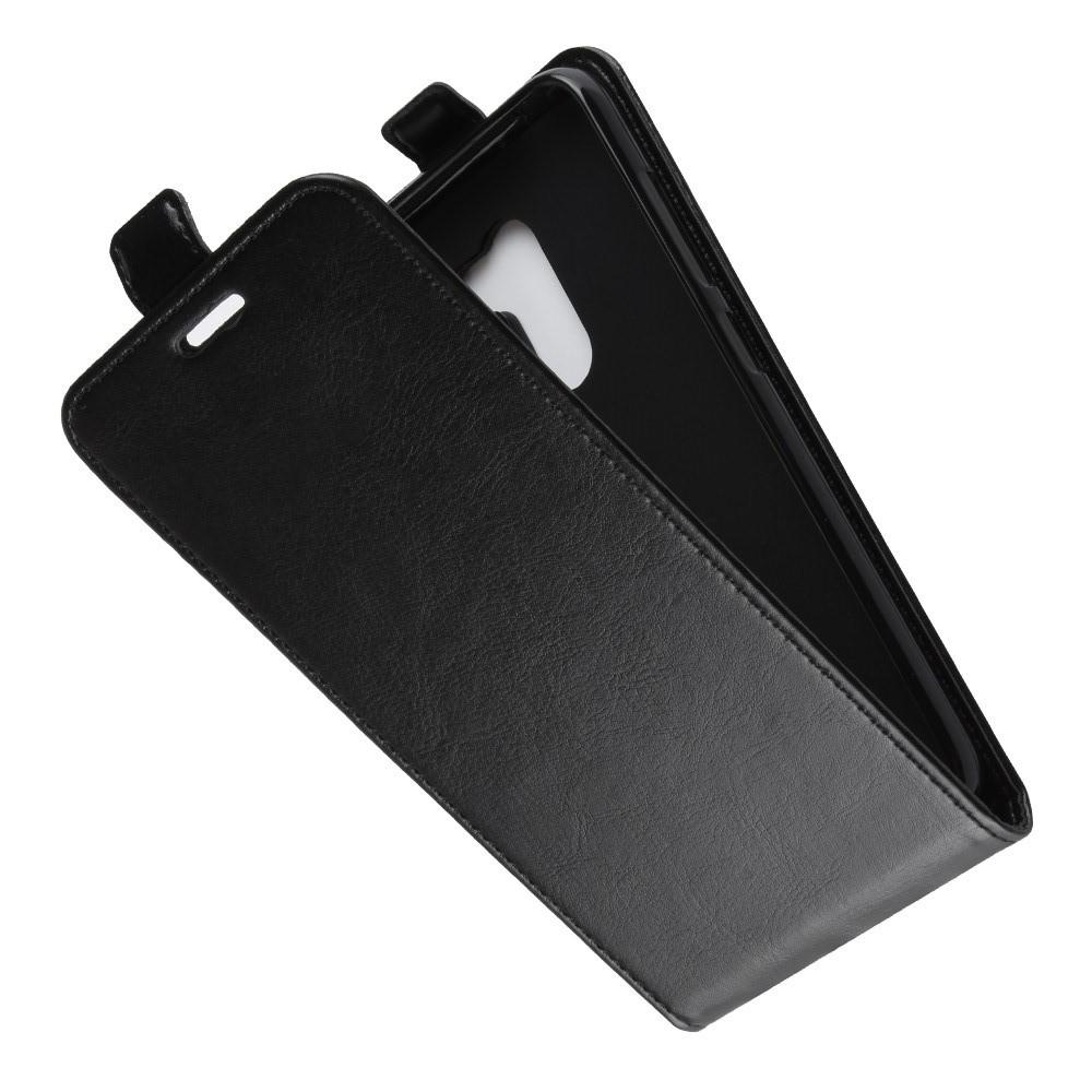 Вертикальный флип чехол книжка с откидыванием вниз для Xiaomi Pocophone F1 - Черный