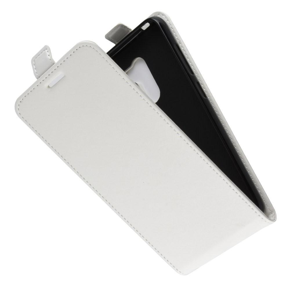 Вертикальный флип чехол книжка с откидыванием вниз для Xiaomi Pocophone F1 - Белый