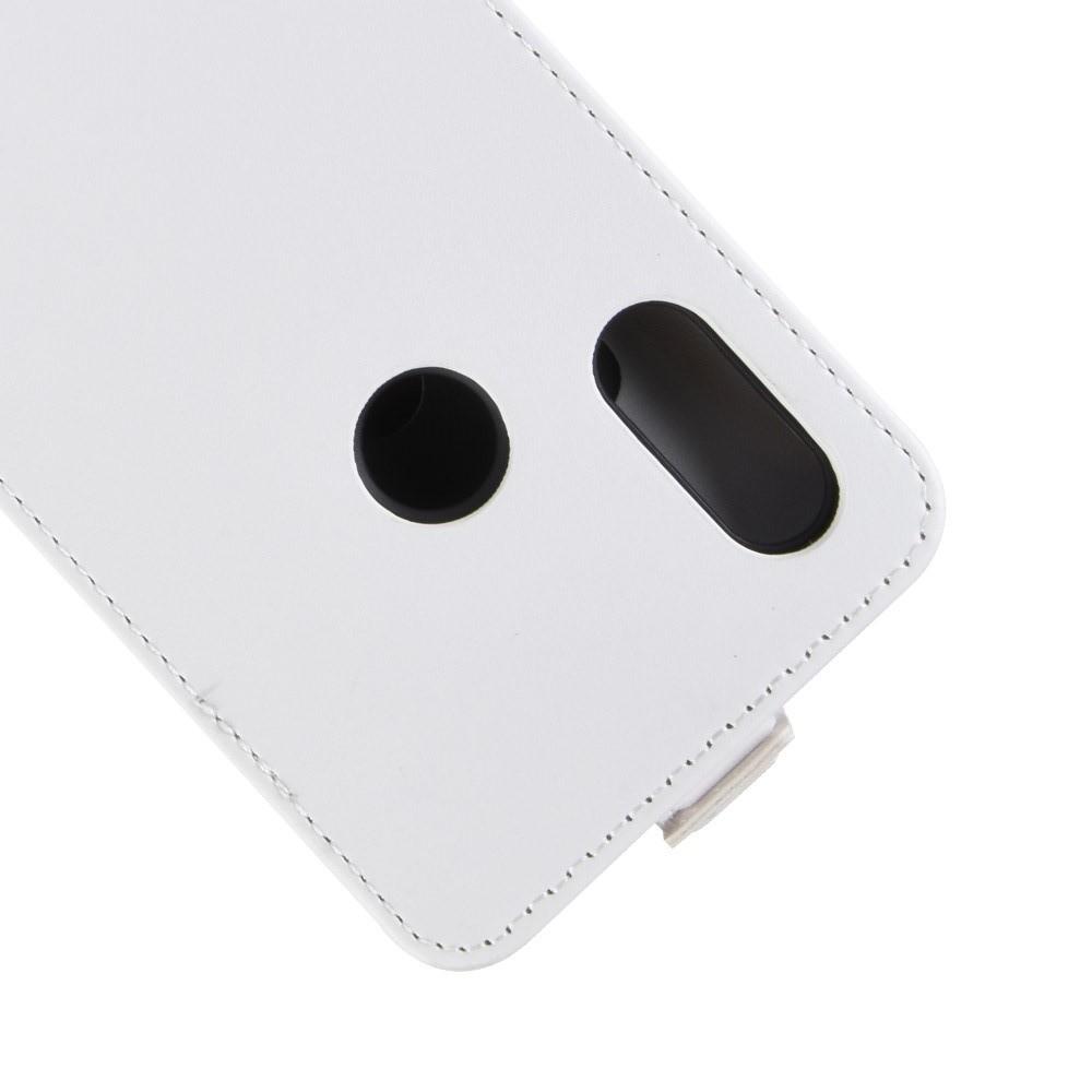 Вертикальный флип чехол книжка с откидыванием вниз для Xiaomi Redmi 7 - Белый