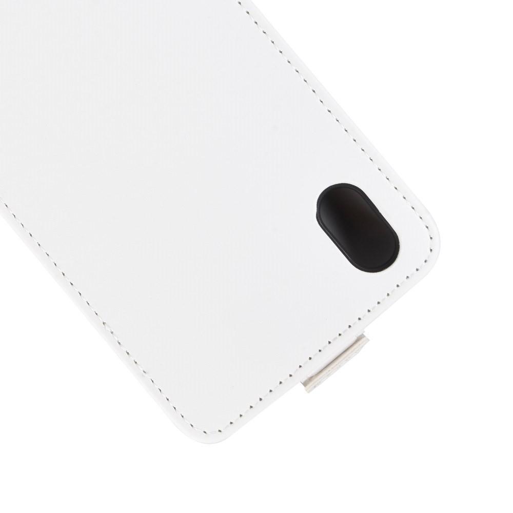 Вертикальный флип чехол книжка с откидыванием вниз для Xiaomi Redmi 7A - Белый