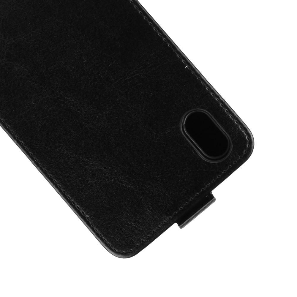 Вертикальный флип чехол книжка с откидыванием вниз для Xiaomi Redmi 7A - Черный