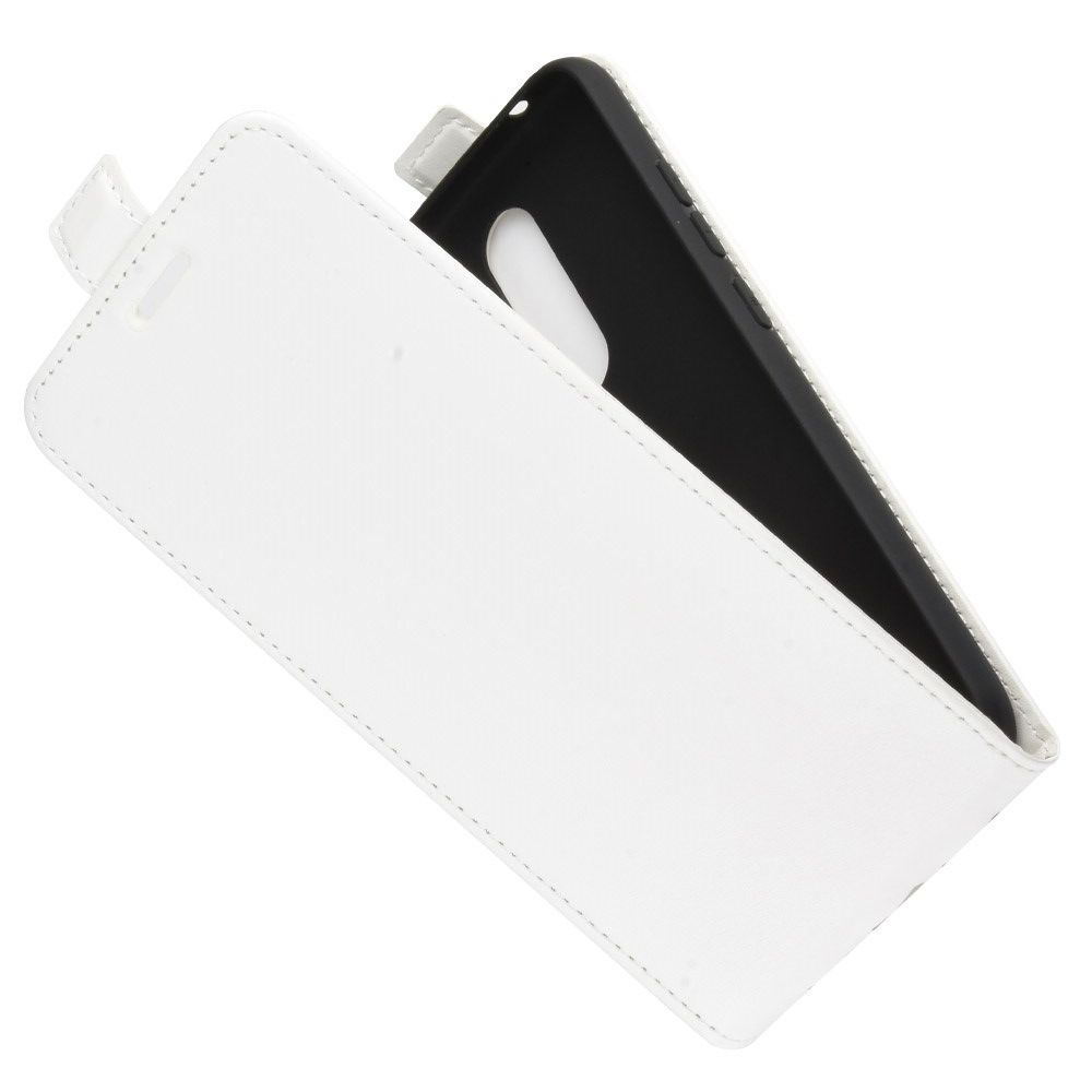 Вертикальный флип чехол книжка с откидыванием вниз для Xiaomi Redmi 8 - Белый