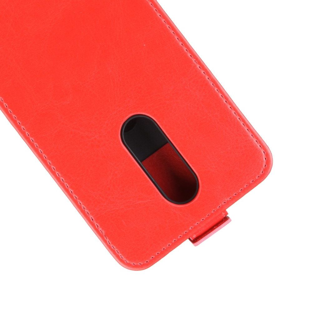Вертикальный флип чехол книжка с откидыванием вниз для Xiaomi Redmi 8 - Красный