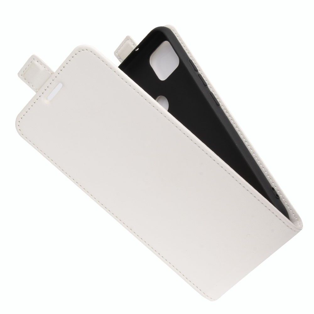 Вертикальный флип чехол книжка с откидыванием вниз для Xiaomi Redmi 9C - Белый
